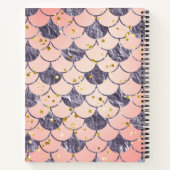 Schetsboek zeemeermin schubben roze paars notitieboek (Achterkant)