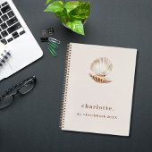 Schetsboek zeeschelp parel beige modern notitieboek