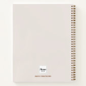 Schetsboek zeeschelp parel beige modern notitieboek (Achterkant)