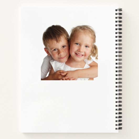 Schetsboekfoto kinder kinderen quote notitieboek (Achterkant)