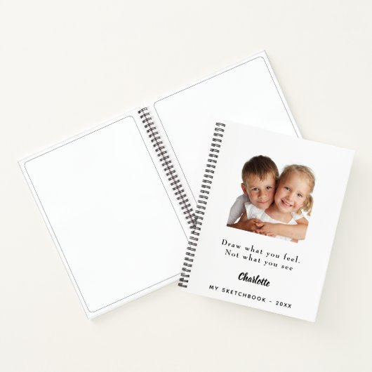 Schetsboekfoto kinder kinderen quote notitieboek (Binnen)