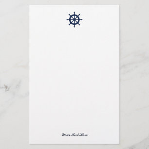 Schetsboekpapier met scheepswiel logo briefpapier