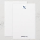 Schetsboekpapier met scheepswiel logo briefpapier (Voorkant / Achterkant)