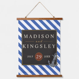 Schetsbootanker Fabulous Zeilen Bruiloft Hangend Wandkleed