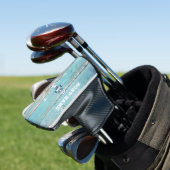 Schetsbootnaam Anker Rustiek Hout Golfheadcover (Insitu)