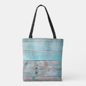Schetsbootnaam Anker Rustiek Hout Tote Bag (Achterkant)