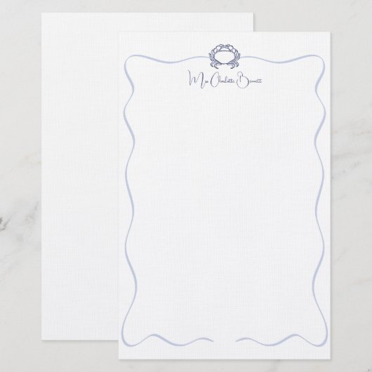 Schetschriftpapier voor de zeevaart briefpapier (Voorkant / Achterkant)