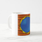 Schetsdeurraam van scheepsportiek met Blauwe Water Koffiemok (Voorkant links)