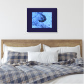 Schetsdruk "Blue Roos Dream" op canvas Afdruk (Insitu (Slaapkamer))
