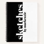 Schetsen Boek Grote seriële persoonlijke naam  (Voorkant)