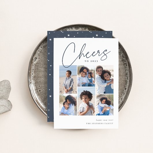 Schetsen Cursief 6 Foto Collage Nieuwjaar Feestdagenkaart