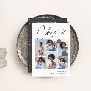 Schetsen Cursief 6 Foto Collage Nieuwjaar Feestdagenkaart