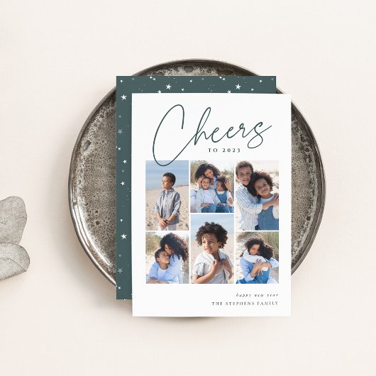 Schetsen Cursief 6 Foto Collage Nieuwjaar Feestdagenkaart