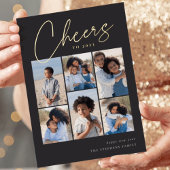 Schetsen Cursief 6 Foto Collage Nieuwjaar Folie Feestdagenkaart