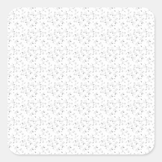 schetsen Design 40 Nine Vierkante Sticker (Voorkant)