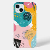 Schetsen en doodles op kleurrijke vormen Case-Mate iPhone case (Achterkant)