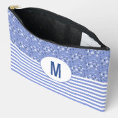 Schetsen en strepen nautisch monogram etui (Open)