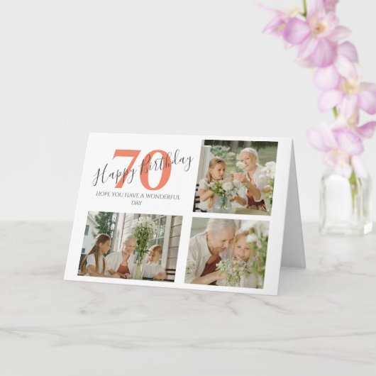 schetsen Foto's van elke leeftijd op 3-jarige dag Kaart (Orchidee)