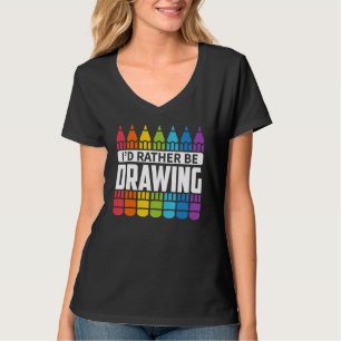 Schetsen - Ik zou liever tekenen T-shirt