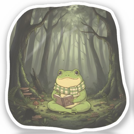 Schetsen in de stille bossen sticker (Voorkant)