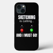 Schetsen is bellen en ik moet gaan Case-Mate iPhone case (Achterkant)