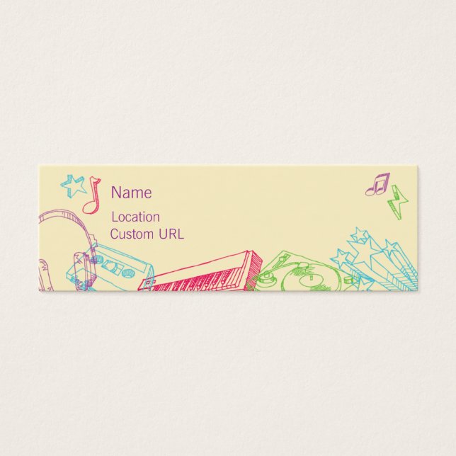 Schetsen - Kleuren Mini Visitekaartjes (Voorkant)