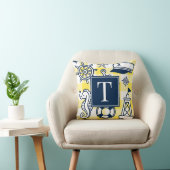 Schetsen met een maritiem thema – Monogram gele en Kussen (Stoel)