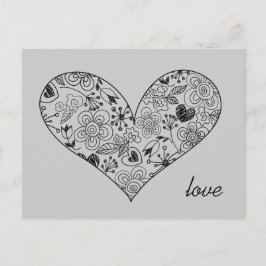 Schetsen Stoodle Heart Cute Love Briefkaart