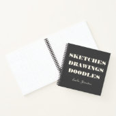 Schetsen Tekeningen Doodles Black White, gepersona Notitieboek (Binnen)