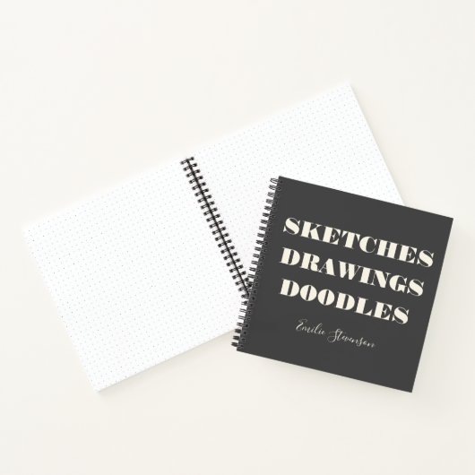 Schetsen Tekeningen Doodles Black White, gepersona Notitieboek (Binnen)