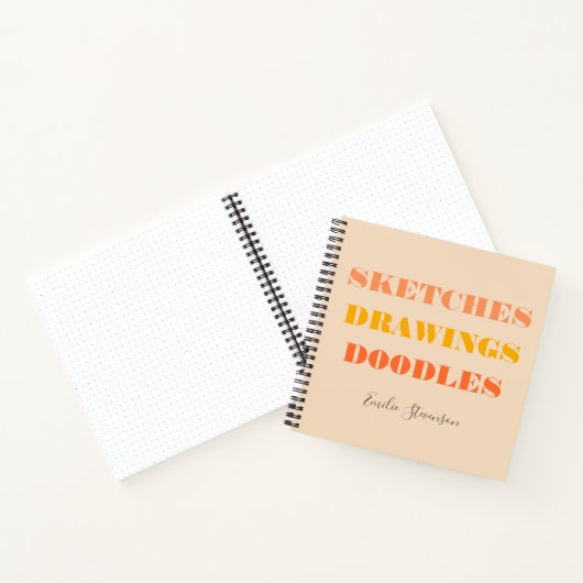 Schetsen Tekeningen Doodles Retro Stijl op maat Notitieboek (Binnen)