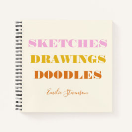 Schetsen Tekeningen Duingles Roze Rust Gepersonali Notitieboek