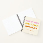 Schetsen Tekeningen Duingles Roze Rust Gepersonali Notitieboek (Binnen)