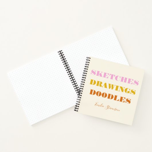 Schetsen Tekeningen Duingles Roze Rust Gepersonali Notitieboek (Binnen)