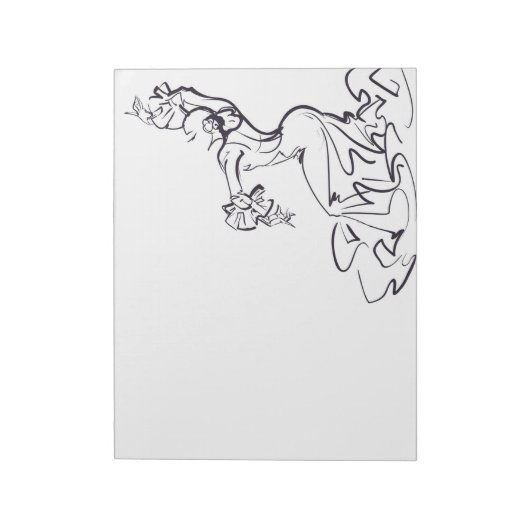 Schetsen van de Flamenco-danser Notitieblok (Linkerzijde)