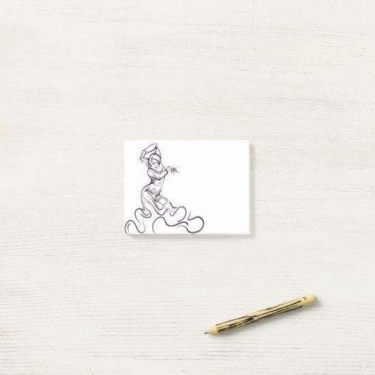 Schetsen van de Flamenco-danser Post-it® Notes (Op bureau)
