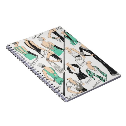 Schetsen van de Franse Mode van de Couture vanaf 1 Notitieboek (Rechterzijde)