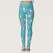 Schetsen van gesynchroniseerd zwempatroon leggings (Voorkant)