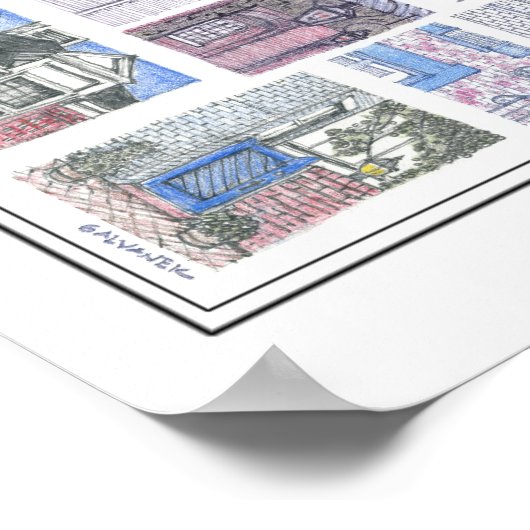 Schetsen van het oude Alexandrië, VA Poster (Hoek)