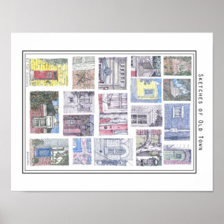 Schetsen van het oude Alexandrië, VA Poster