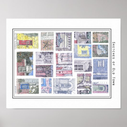 Schetsen van het oude Alexandrië, VA Poster (Voorkant)