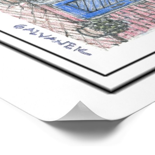 Schetsen van het oude Alexandrië, VA Poster (Hoek)