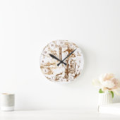 Schetsen van Leonardo Da Vinci met omgekeerde numm Ronde Klok (Huis)