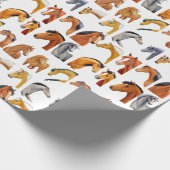 Schetsen van paarden cadeaupapier (Hoek)