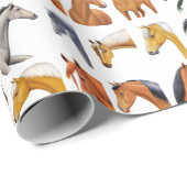 Schetsen van paarden cadeaupapier (Rol Hoek)