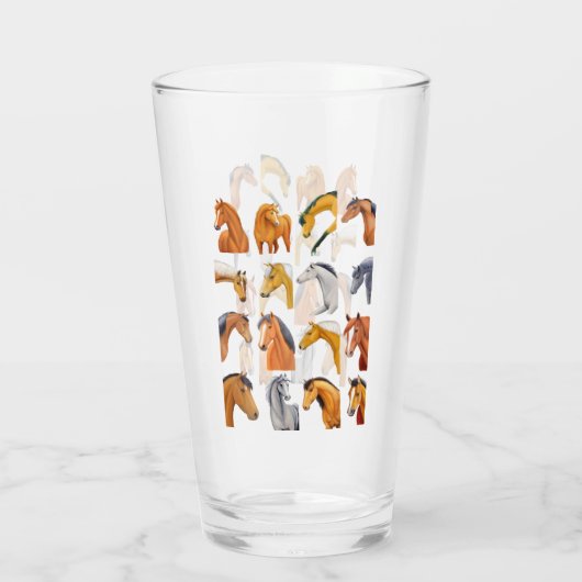 Schetsen van paarden glas (Achterkant)