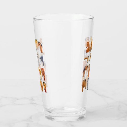 Schetsen van paarden glas (Rechts)
