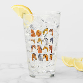 Schetsen van paarden glas