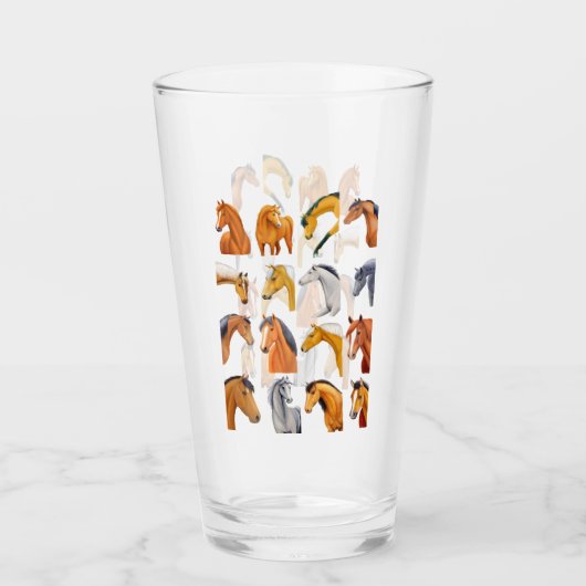Schetsen van paarden glas (Voorkant)