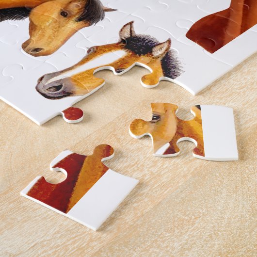 Schetsen van paarden legpuzzel (Zijkant)